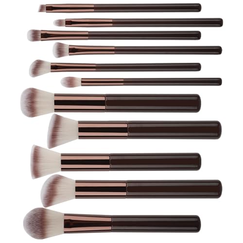 Reisefreundliches 11-teiliges Make-up-Pinsel-Set mit weichen Borsten und ergonomischem Holzgriff für Damen und Mädchen Make-up-Pinsel von GAOFESA