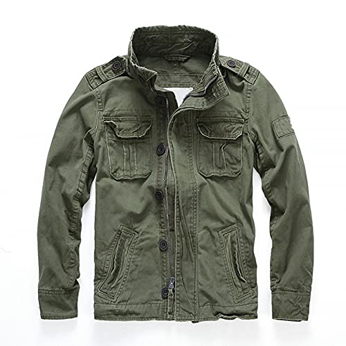 GAOHONGMEI Herren Jeansjacke Camouflage Werkzeugmantel Outdoor Casual Lose Jacken Militär Langarm Outwear Tops 02-XXL von GAOHONGMEI