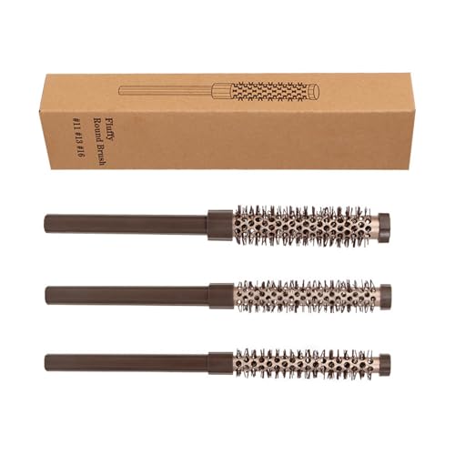 3 Stücke Rundbürste Set Zum Trocknen Und Styling Von Kurzem Haar Mit Weichen Nylonborsten Für Frauen Und Männer von GAOINTELL