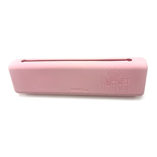 Reise-Make-up-Pinselhalter, tragbar, Silikon, weicher Make-up-Pinsel-Organizer, Make-up-Pinsel-Box für Geschenke, Make-up-Pinsel-Organizer, Reiseetui, Make-up-Pinsel-Organizer mit Abdeckung, a von GAOINTELL
