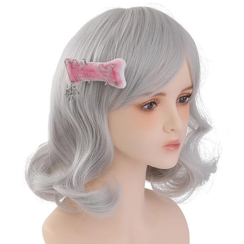 GAOSHA Brosche Knochen-Haarspange mit Anstecknadel für Damen und Kinder, Kopfschmuck, Haarspangen, Haarspangen, pelzige Haarspange von GAOSHA