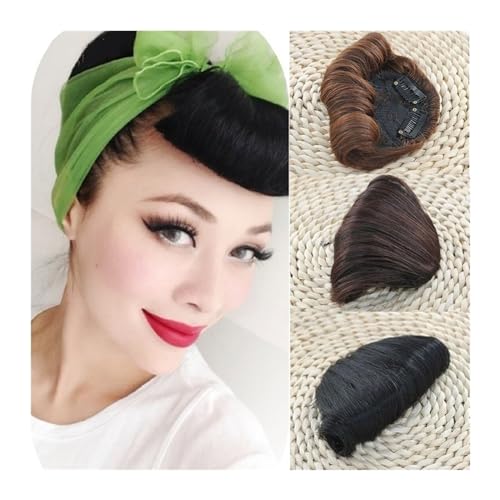 Pony-Clip, Clip-in-Pony, synthetischer, kurzer, lockiger Retro-Pony for Frauen, Clip-in-Retro-Pony, klassische, gefälschte Fransenverlängerung, natürliche synthetische Pony-Haarteile,Air Bangs für Fr Pony-Clip, Clip-in-Pony, synthetischer, kurzer, lockiger Retro-Pony for Frauen, Clip-in-Retro-Pony, klassische, gefälschte Fransenverlängerung, natürliche synthetische Pony-Haarteile,Air Bangs für Fr von GAOWINLY