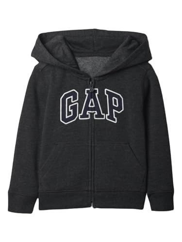 GAP Baby-Jungen Logo Hoodie Zip Sweatshirt, Anthrazit, Hthr Grey, 24 Monate GAP Baby-Jungen Logo Hoodie Zip Sweatshirt, Anthrazit, Hthr Grey, 24 Monate von GAP