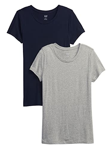 GAP Damen 2er-Pack Lieblings Rundhalsausschnitt T-Shirt, Marineblaue Uniform, Mittel von GAP