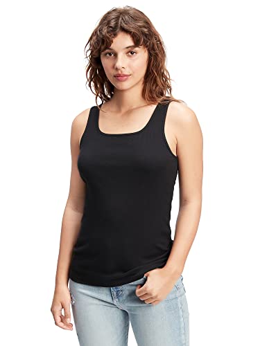 GAP Geripptes Tanktop für Damen, True Black, Groß von GAP