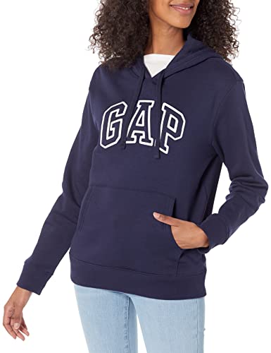 GAP Damen Kapuzen Logo Sweatshirt, Marineblaue Uniform, XL von GAP