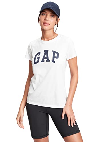 GAP Damen Klassischem Logo T-Shirt, Weiss/opulenter Garten, Groß von GAP