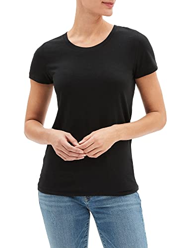 GAP Damen Lieblings Rundhalsausschnitt T-Shirt, True Black, Mittel von GAP