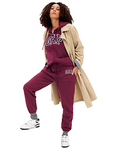 GAP Damen Fleece-Jogginghose mit Logo Sweatpants, Rubinwein, X-Small von GAP