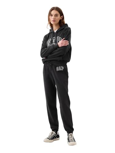 GAP Damen Fleece-Jogginghose mit Logo Sweatpants, Anthrazit meliert, X-Large von GAP