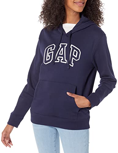 GAP Damen Kapuzen Logo Sweatshirt, Marineblaue Uniform, S von GAP