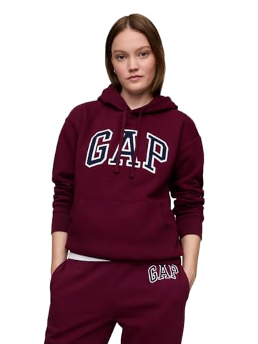 GAP Damen Logo Hoodie Hooded Pull-on Sweatshirt, Rubinwein, L von GAP