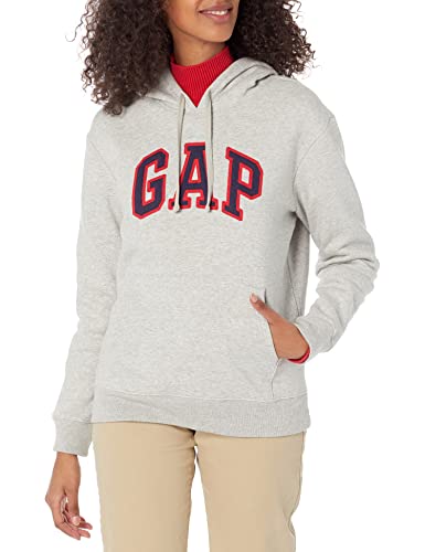 GAP Damen V Heritage Po HD Sweatshirt, Hell, meliert, Grau, M von GAP