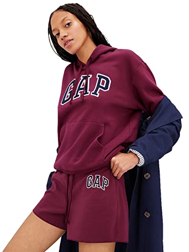 GAP Damen Kapuzen Logo Sweatshirt, Rubinwein, L von GAP