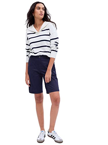 GAP Damen V-gewebte Bermuda Solid Shorts, Tapisserie Marineblau, 36 von GAP