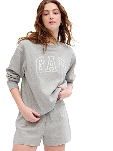 GAP Heritage Damen T-Shirt mit Rundhalsausschnitt, Lt Heather Grey, X-Groß von GAP