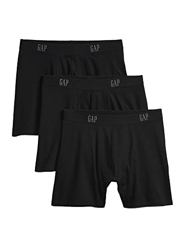 GAP Herren 3er-Pack Boxershorts, Unterhosen Unterwäsche, True Black, X-Large von GAP