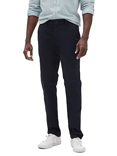GAP Herren Essential Slim Fit Khaki Chinohose Khakihose, New Classic Navy, 34W / 32L von GAP