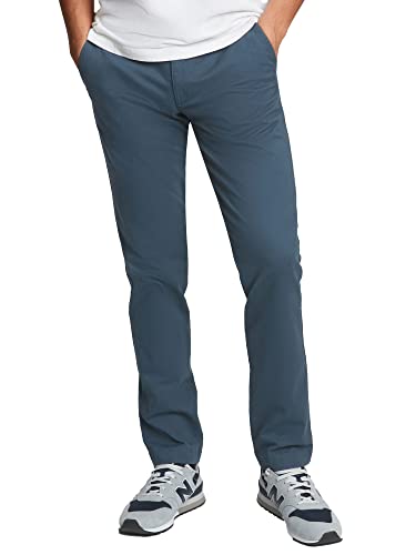 GAP Herren Essential Slim Fit Khaki Chinohose Lässige Hose, Mittel-Indigo, 33W / 32L von GAP