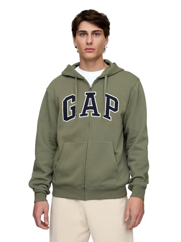 GAP Heritage Kapuzenpullover mit Logo, durchgehender Reißverschluss, Large von GAP