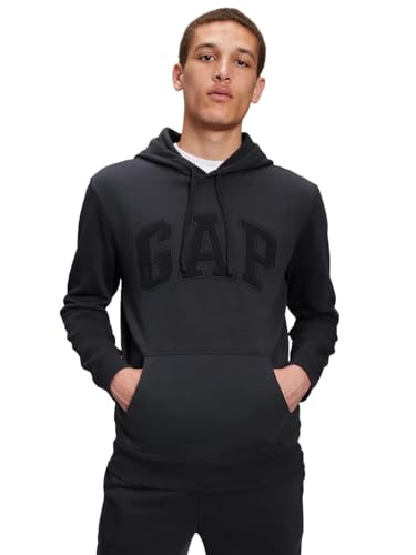 GAP Herren Kapuzenpullover mit Heritage-Logo Sweatshirt, Mondlose Nacht, X-Small von GAP