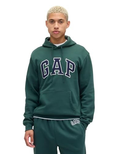 GAP Herren Logo Fleece Hoodie Kapuzenpullover, Deep Hunter 505, Small von GAP