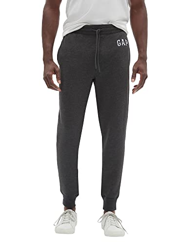 GAP Herren Fleece-Jogginghose mit Logo Trainingshose, dunkelgrau, Mittel von GAP