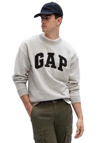 GAP Herren Logo Sweatshirt, B08 Grau, Medium von GAP