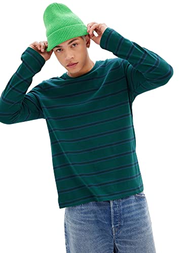 GAP Herren Ls Everyday Soft Stripe T-Shirt, Junefehler, XL von GAP