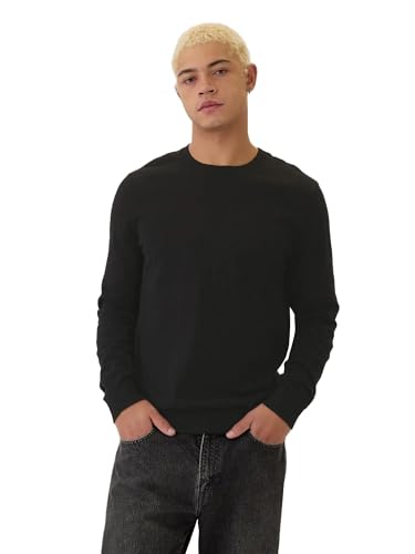 GAP Herren-Pullover mit Rundhalsausschnitt, Schwarz, Mittel von GAP