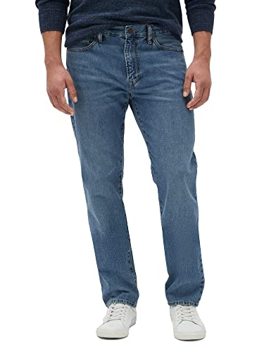 GAP Herren Straight Fit Denim Jeans, Medium Wash Vista, 34W / 30L von GAP