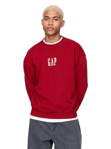 GAP Herren-Sweatshirt mit Rundhalsausschnitt, Fleece, Schlitten, Medium von GAP