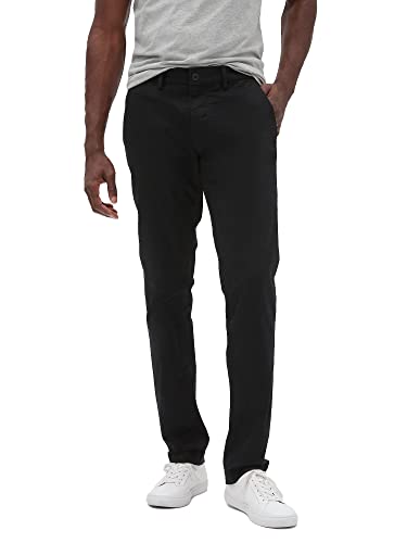GAP Herren V-Essential Khaki Slim Fit Khakihose, True Black, 34W / 30L von GAP