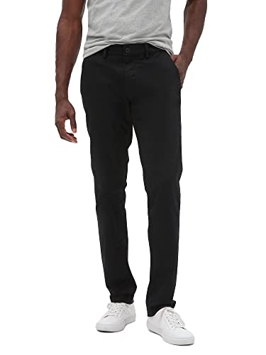 GAP Herren V-Essential Khaki Slim Fit Khakihose, True Black, 34W / 34L von GAP