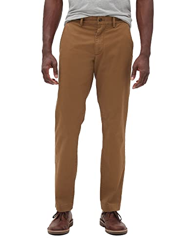 GAP Herren Essential Straight Fit Khaki Chinohose Khakihose, Palomino Brown Global, 30W / 32L von GAP