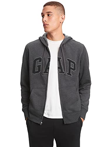 GAP Herren Logo Heritage Hoodie Hooded Full Zip Sweatshirt, Kohlegrau, XX-Large von GAP