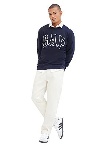 GAP Herren Logo-Fleece-Sweatshirt mit Rundhalsausschnitt Kapuzenpullover, Tapisserie Marineblau, XX-Large von GAP