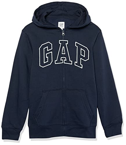 GAP Jungen Logo Hoodie Hooded Full Zip Sweatshirt, Blue Galaxy, M von GAP