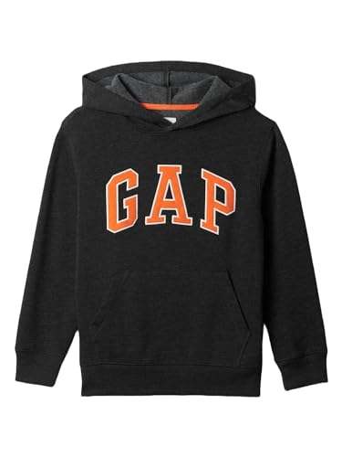 GAP Jungen Logo Hoodie Kapuzenpullover, Grau, X-Small von GAP
