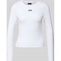 GAP Longsleeve mit Label-Stitching in Weiss, Größe XS von GAP