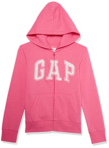 GAP Mädchen Logo Hoodie Hooded Full Zip Sweatshirt, Rosa Jubilee Nylon auf, L von GAP