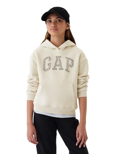GAP Mädchen Logo Pullover Hoodie Kapuzenpullover, Chino, L von GAP