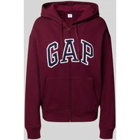 GAP Sweatjacke mit Kapuze in Dunkelrot Melange, Größe M von GAP