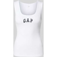 GAP Tanktop mit Label-Print in Weiss, Größe M von GAP