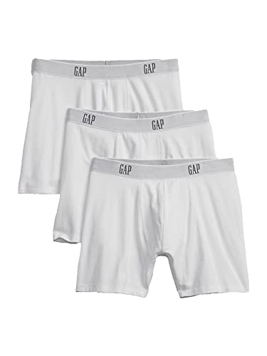 GAP Herren 3er-Pack Boxershorts, Unterhosen Unterwäsche, Optisches Weiß, Large von GAP