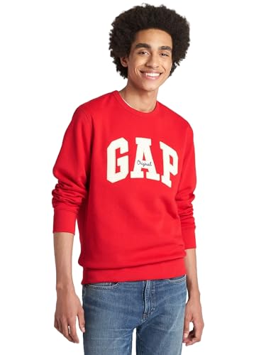 Gap Herren Logo Rundhalsausschnitt, Pure Red, L von GAP