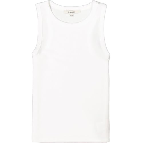 Garcia Mädchen Basic Tanktop Crop Top, Größe:140/146, Farbe:Off White von GARCIA DE LA CRUZ