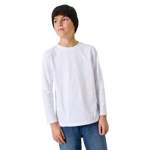 Garcia Jungen Basic Langarmshirt, Größe:176, Farbe:White von GARCIA DE LA CRUZ