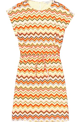 GARCIA Mädchen Chevron-Muster Kleid, Größe:164/170, Farbe:Manderin red von GARCIA