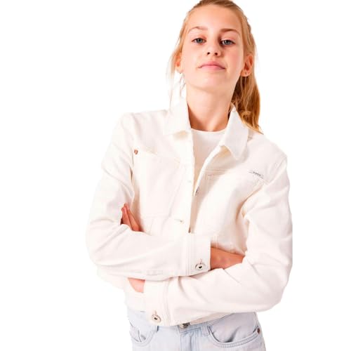 Garcia Mädchen Jeansjacke Denim Jacket weiß, Größe:164/170, Farbe:White von GARCIA DE LA CRUZ